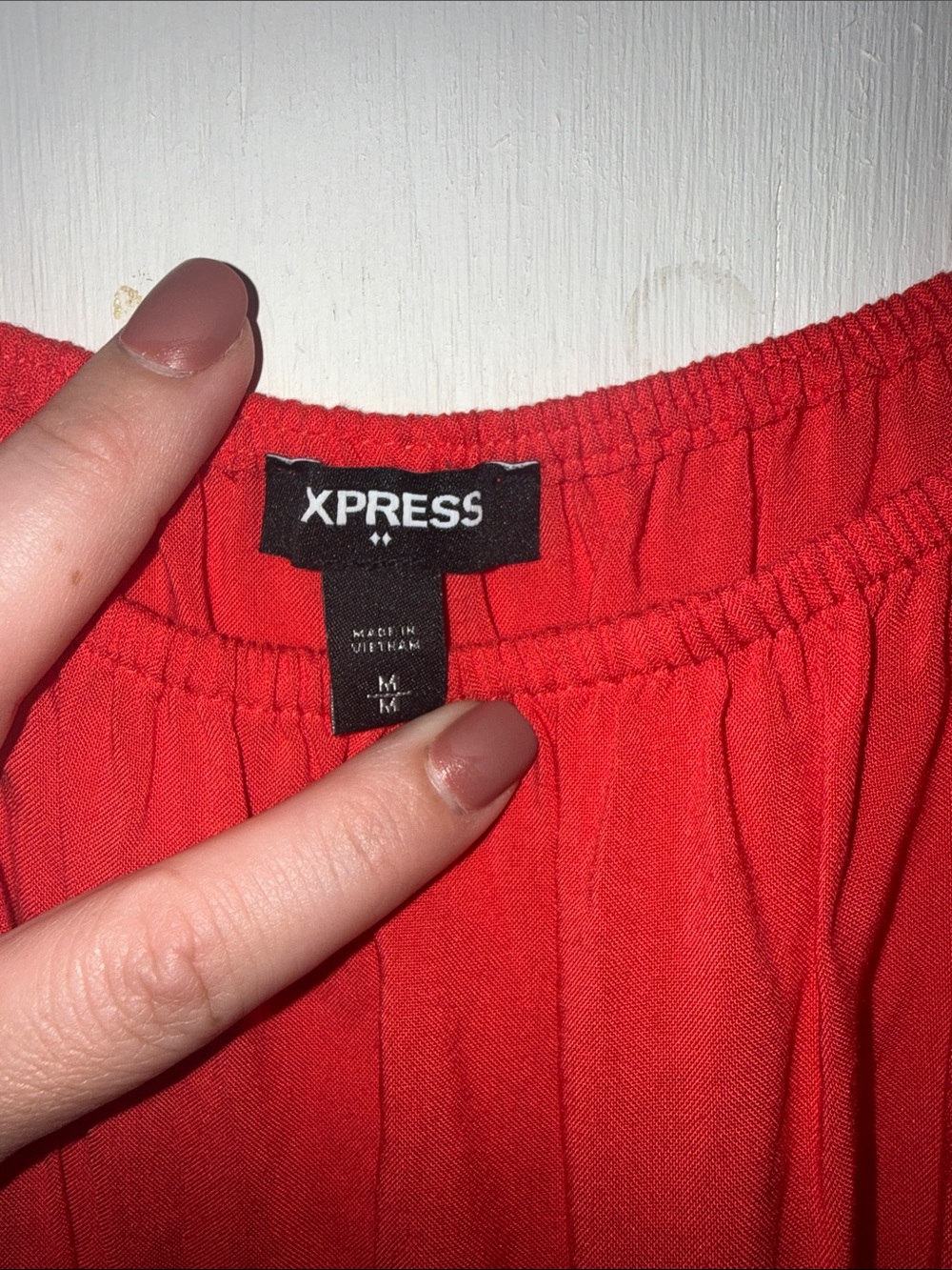 Express Red Ruffled-Strap Summer Romper - Picture 2 of 5
